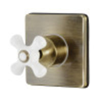 Thumbnail for Kingston Brass KS3043PX 3-Way Diverter Valve with Trim Kit, Antique Brass - BNGBath