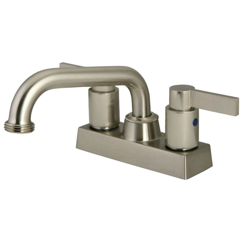 Kingston Brass KB2478NDL Two Handle 4" Centerset Laundry Faucet, Brushed Nickel - BNGBath