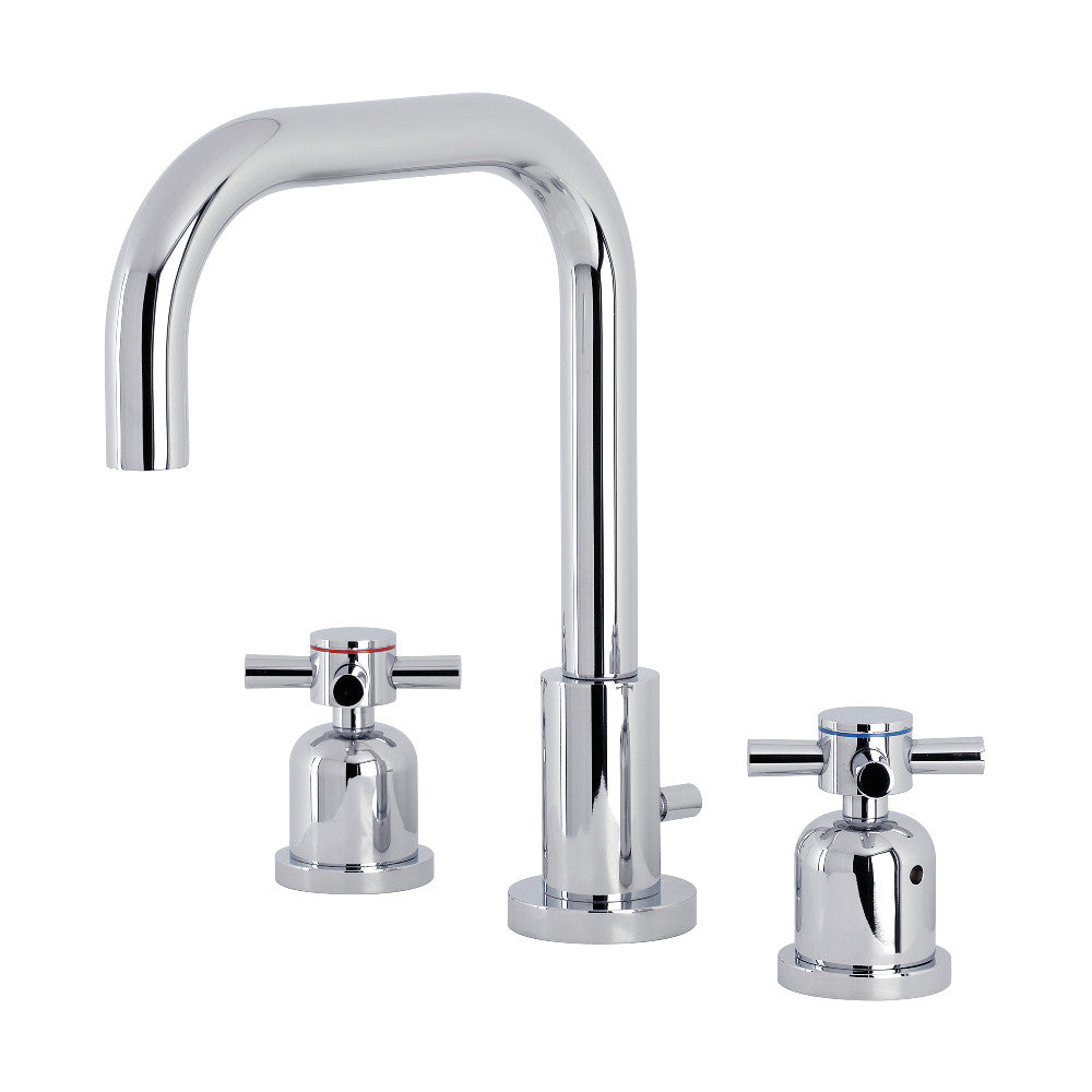 Kingston Brass FSC8931DX Concord Widespread Bathroom Faucet with Brass Pop-Up, Polished Chrome - BNGBath