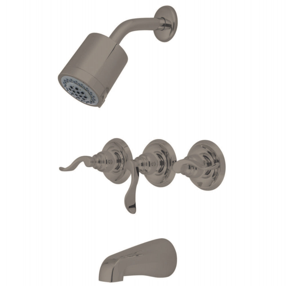 Kingston Brass KB8238NFL NuWave French Tub & Shower Faucet, Brushed Nickel - BNGBath