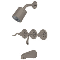 Thumbnail for Kingston Brass KB8238NFL NuWave French Tub & Shower Faucet, Brushed Nickel - BNGBath