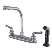 Thumbnail for Kingston Brass KB7500SP Magellan Centerset Kitchen Faucet, Black Stainless - BNGBath