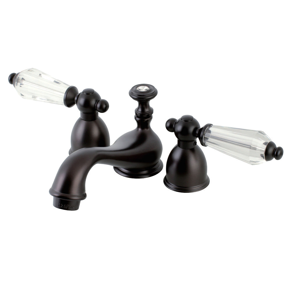 Kingston Brass KS3955WLL Wilshire Mini-Widespread Bathroom Faucet with Brass Pop-Up, Oil Rubbed Bronze - BNGBath