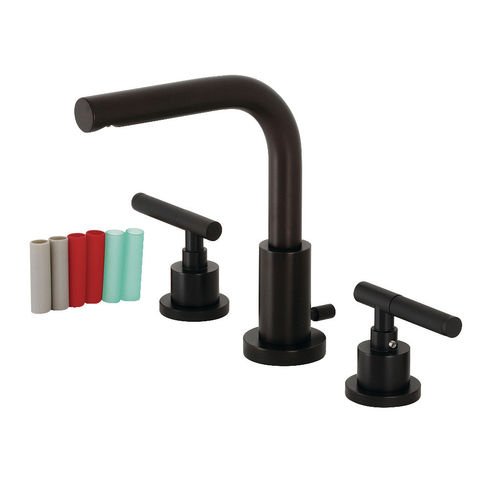 Fauceture FSC8950CKL Kaiser Widespread Bathroom Faucet with Brass Pop-Up, Matte Black - BNGBath