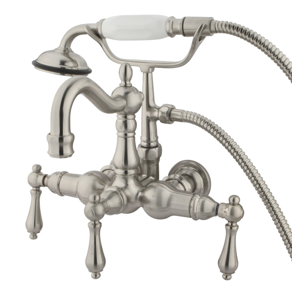 Kingston Brass CC1007T8 Vintage 3-3/8-Inch Wall Mount Tub Faucet, Brushed Nickel - BNGBath
