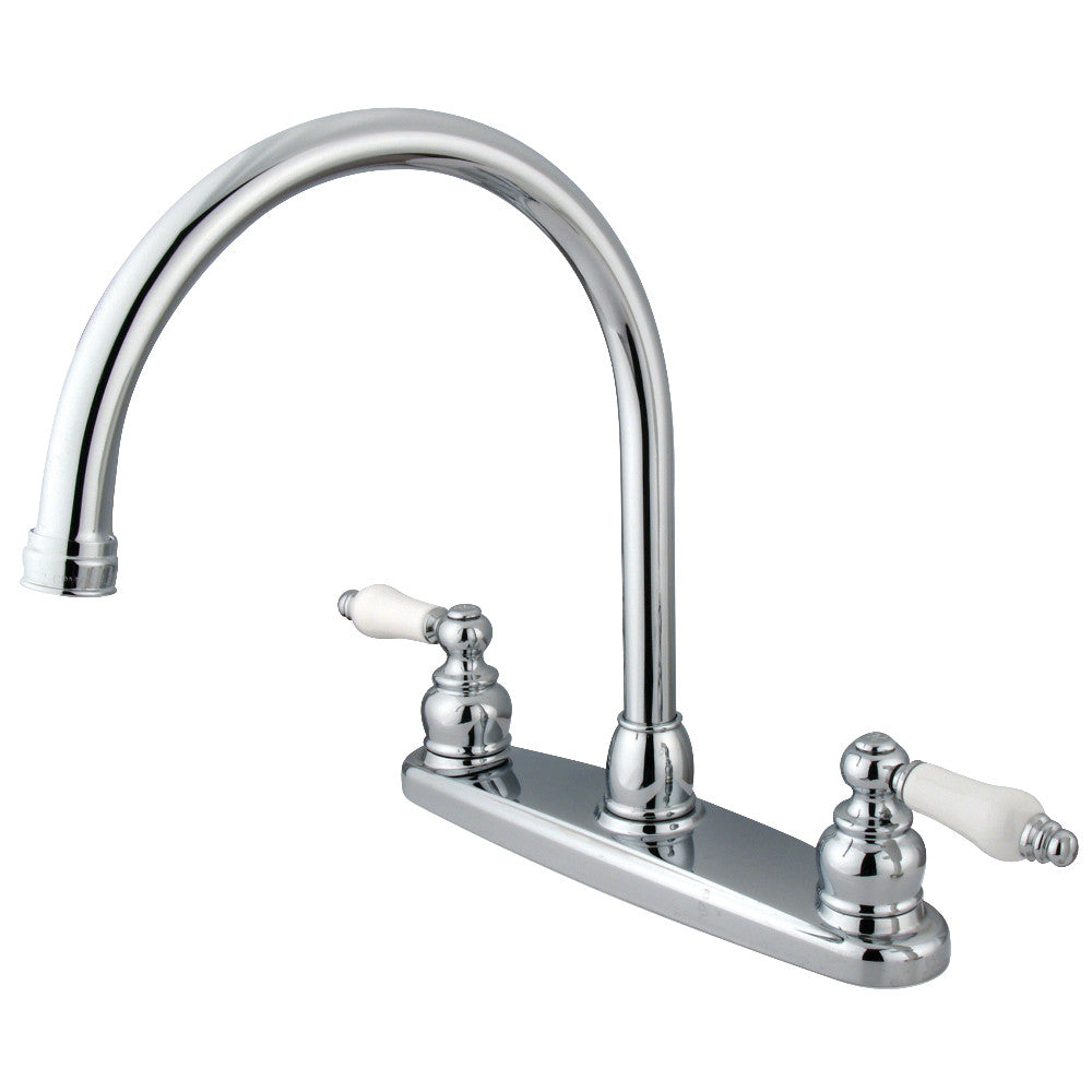 Kingston Brass KB721PLLS 8-Inch Centerset Kitchen Faucet, Polished Chrome - BNGBath