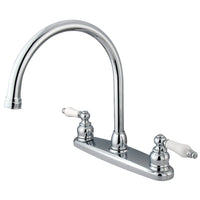 Thumbnail for Kingston Brass KB721PLLS 8-Inch Centerset Kitchen Faucet, Polished Chrome - BNGBath
