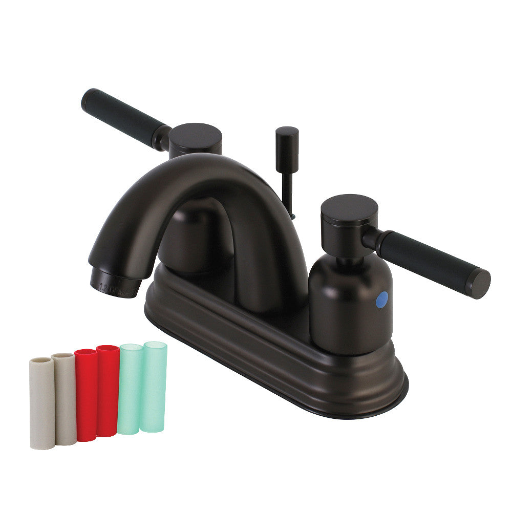 Kingston Brass KB8615DKL 4 in. Centerset Bathroom Faucet, Oil Rubbed Bronze - BNGBath