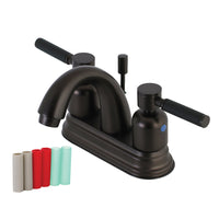 Thumbnail for Kingston Brass KB8615DKL 4 in. Centerset Bathroom Faucet, Oil Rubbed Bronze - BNGBath