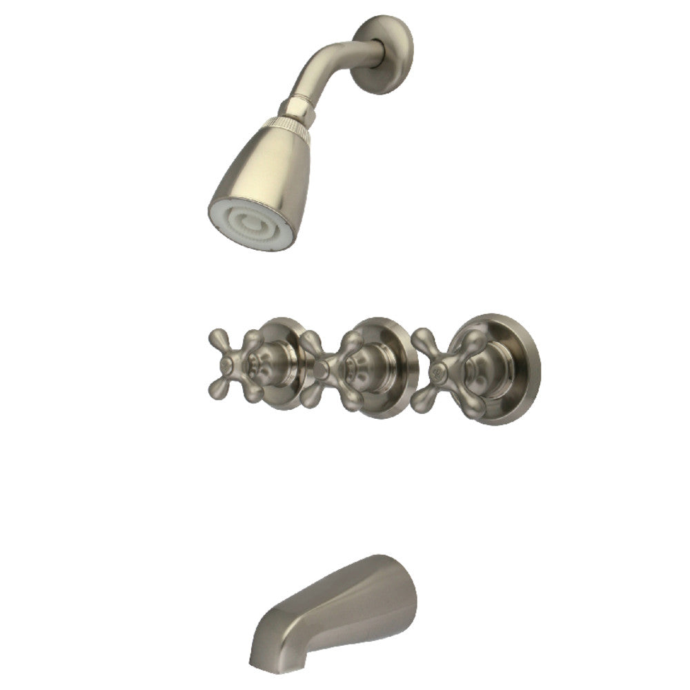 Kingston Brass KB238AX Tub and Shower Faucet, Brushed Nickel - BNGBath