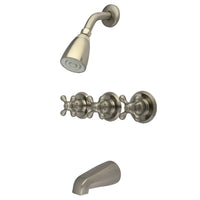 Thumbnail for Kingston Brass KB238AX Tub and Shower Faucet, Brushed Nickel - BNGBath