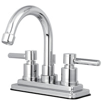 Thumbnail for Kingston Brass KS8661DL Concord 4 in. Centerset Bathroom Faucet with Brass Pop-Up, Polished Chrome - BNGBath