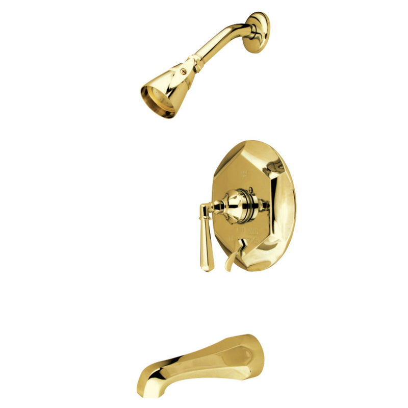Kingston Brass KB46320HL Tub and Shower Faucet, Polished Brass - BNGBath