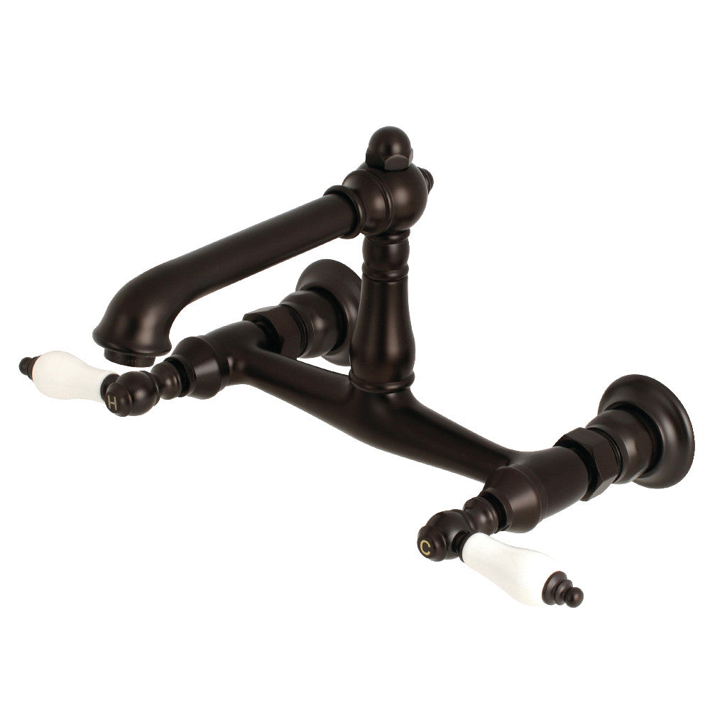 Kingston Brass KS7245PL Wall Mount Bathroom Faucet, Oil Rubbed Bronze - BNGBath