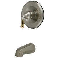 Thumbnail for Kingston Brass KB1639TO Tub Only for KB1639, Brushed Nickel/Polished Brass - BNGBath