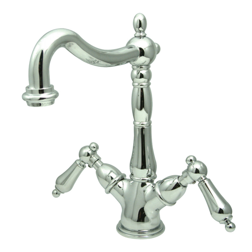 Kingston Brass KS1491AL Heritage 2-Handle Vessel Sink Faucet, Polished Chrome - BNGBath