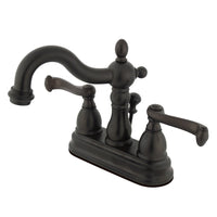 Thumbnail for Kingston Brass KS1605FL 4 in. Centerset Bathroom Faucet, Oil Rubbed Bronze - BNGBath