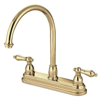 Thumbnail for Kingston Brass KB3742AL Restoration Centerset Kitchen Faucet, Polished Brass - BNGBath