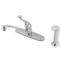 Thumbnail for Kingston Brass KB572SP 8-Inch Centerset Kitchen Faucet, Polished Chrome - BNGBath