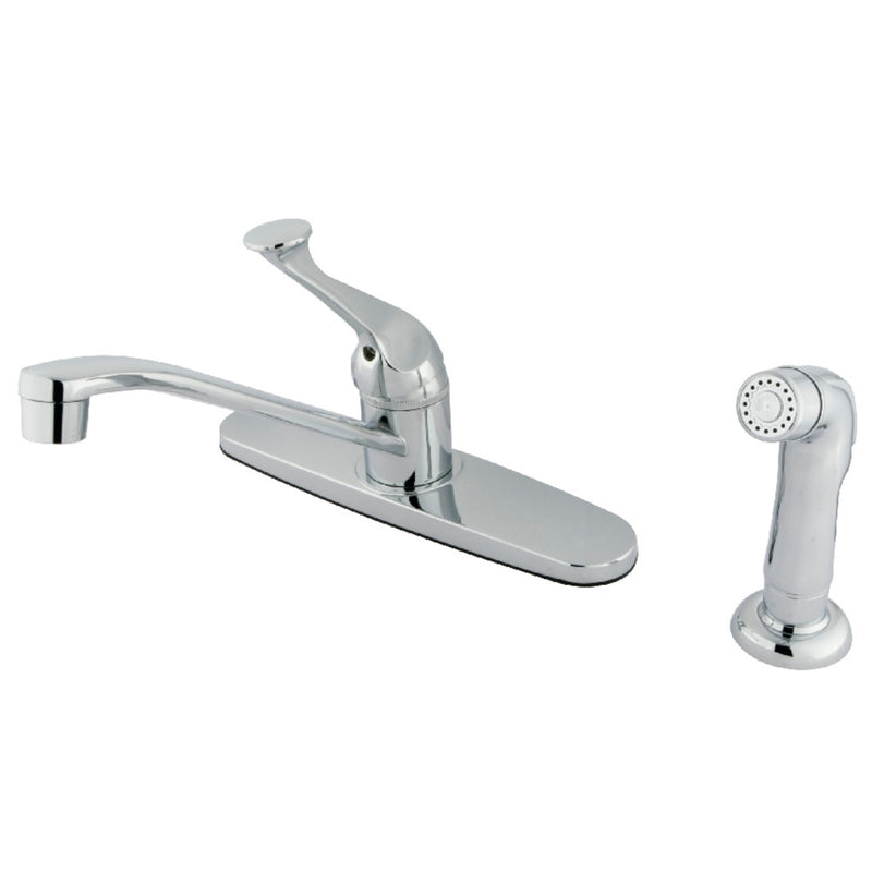 Kingston Brass KB572SP 8-Inch Centerset Kitchen Faucet, Polished Chrome - BNGBath