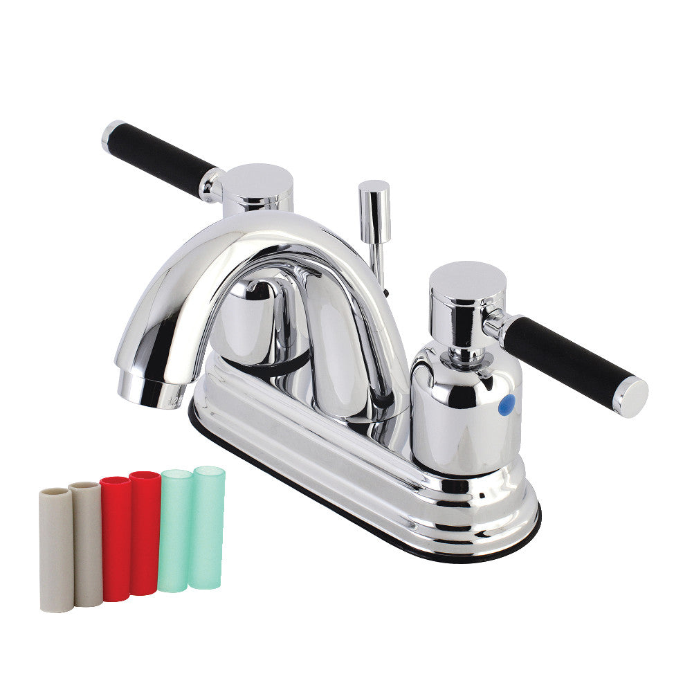 Kingston Brass KB8611DKL 4 in. Centerset Bathroom Faucet, Polished Chrome - BNGBath