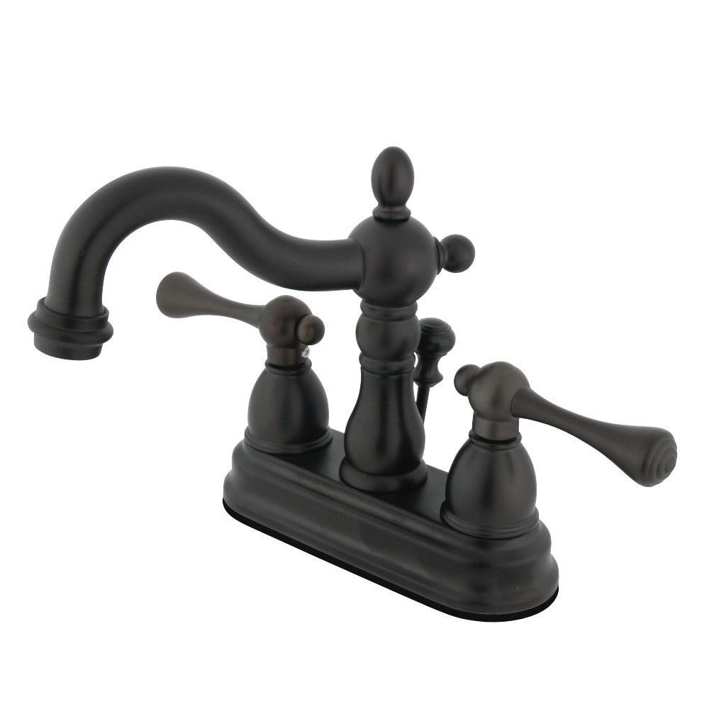 Kingston Brass KS1605BL 4 in. Centerset Bathroom Faucet, Oil Rubbed Bronze - BNGBath