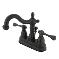 Thumbnail for Kingston Brass KS1605BL 4 in. Centerset Bathroom Faucet, Oil Rubbed Bronze - BNGBath