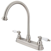 Thumbnail for Kingston Brass KB3748PL Restoration Centerset Kitchen Faucet, Brushed Nickel - BNGBath