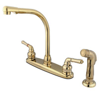 Thumbnail for Kingston Brass GKB752SP Magellan Centerset Kitchen Faucet, Polished Brass - BNGBath