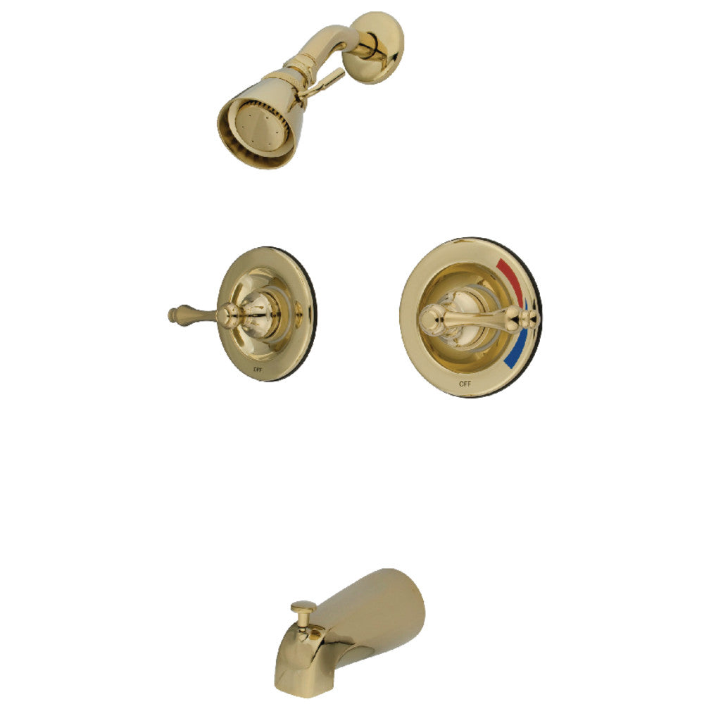 Kingston Brass KB662AL Tub and Shower Faucet, Polished Brass - BNGBath