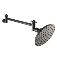 Thumbnail for Kingston Brass K135K0MB Victorian 5-1/4 in. Showerhead with 10 in. Shower Arm, Matte Black - BNGBath