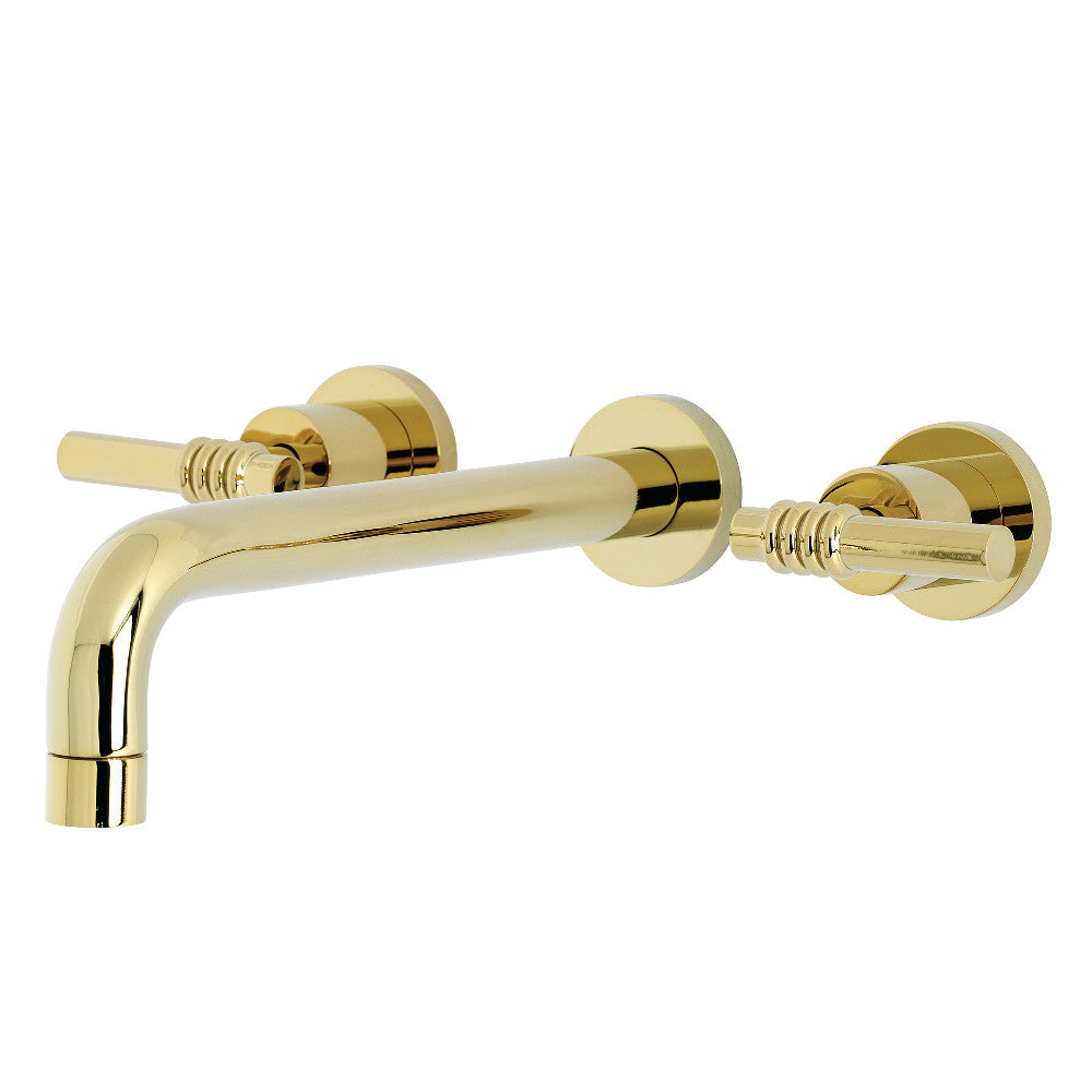 Kingston Brass KS8022ML Milano Two-Handle Wall Mount Tub Faucet, Polished Brass - BNGBath