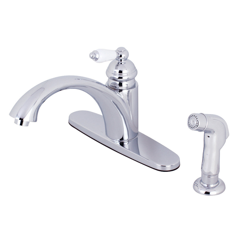 Kingston Brass KS6571PLSP Single-Handle Kitchen Faucet, Polished Chrome - BNGBath