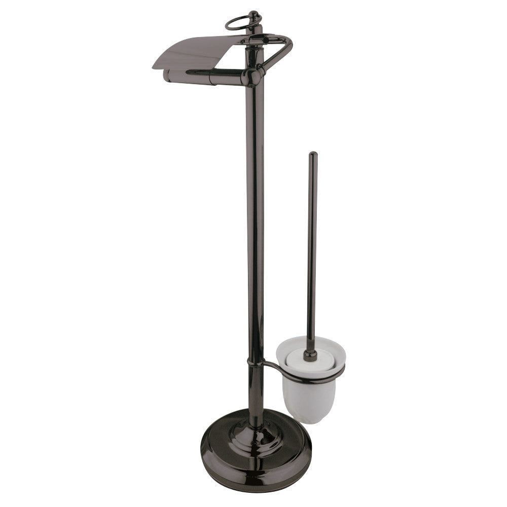 Kingston Brass CC2015 Pedestal Toilet Paper Holder Stand with Brush, Oil Rubbed Bronze - BNGBath