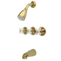 Thumbnail for Kingston Brass KB232PX Tub and Shower Faucet, Polished Brass - BNGBath