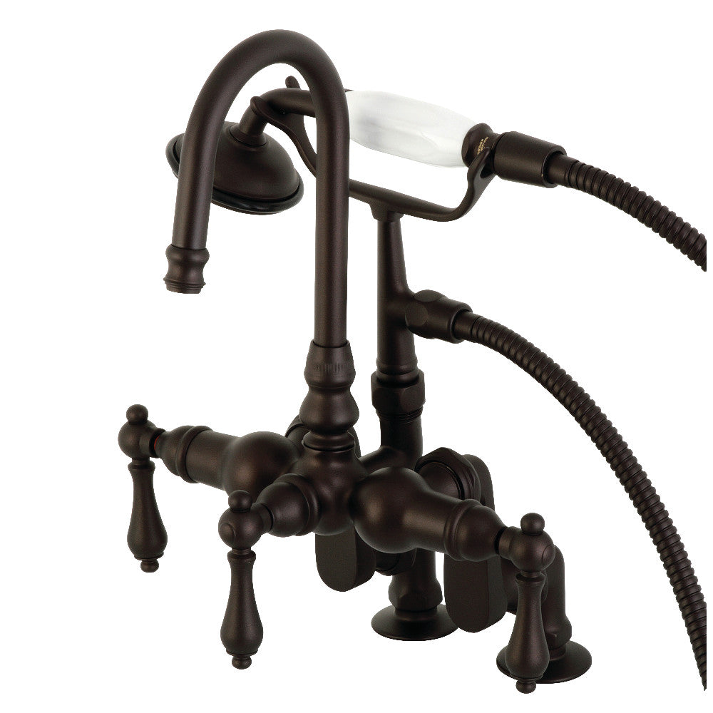 Kingston Brass CC613T5 Vintage Clawfoot Tub Faucet with Hand Shower, Oil Rubbed Bronze - BNGBath