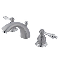 Thumbnail for Kingston Brass KB947AL Victorian Mini-Widespread Bathroom Faucet, Brushed Nickel/Polished Chrome - BNGBath