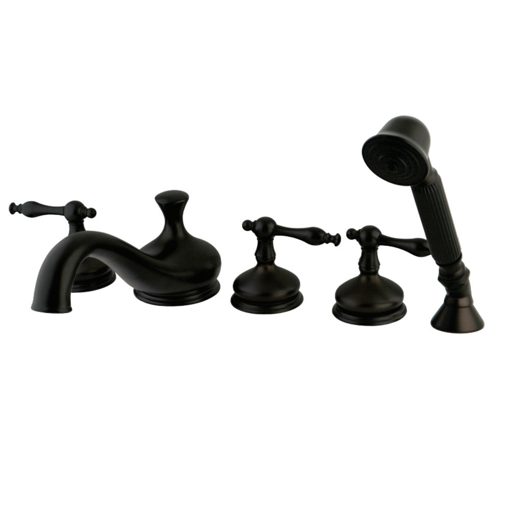 Kingston Brass KS33355NL Roman Tub Faucet with Hand Shower, Oil Rubbed Bronze - BNGBath