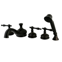Thumbnail for Kingston Brass KS33355NL Roman Tub Faucet with Hand Shower, Oil Rubbed Bronze - BNGBath