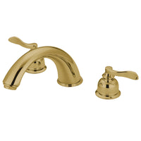 Thumbnail for Kingston Brass KB8362NFL NuWave French Roman Tub Faucet, Polished Brass - BNGBath