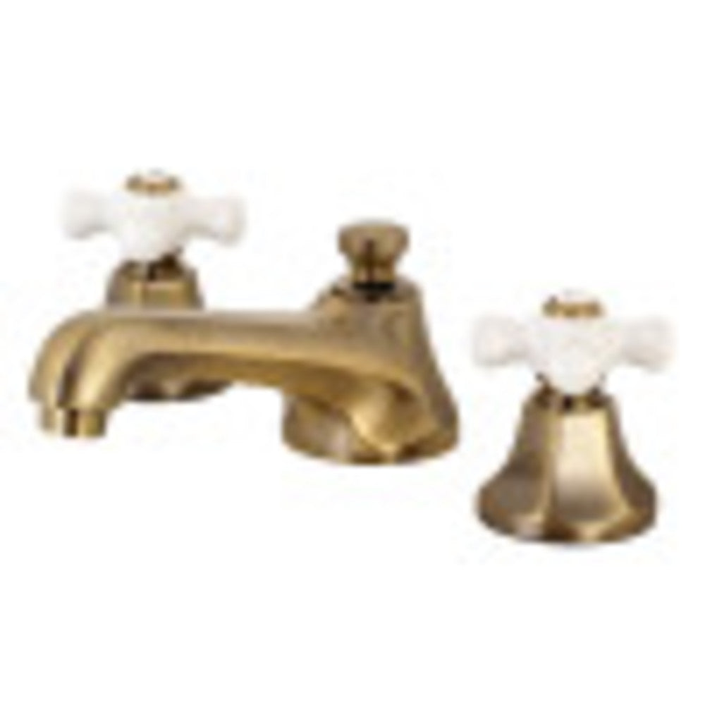 Kingston Brass KS4463PX 8" Widespread Bathroom Faucet, Antique Brass - BNGBath