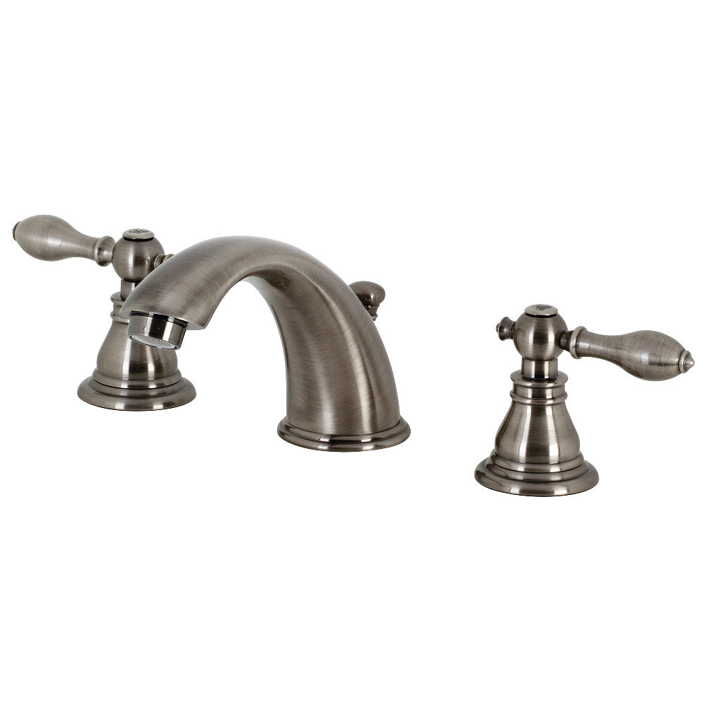 Kingston Brass KB963ACL American Classic Widespread Bathroom Faucet with Retail Pop-Up, Black Stainless - BNGBath