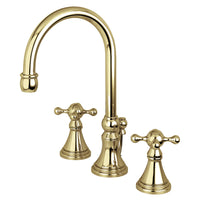 Thumbnail for Kingston Brass KS2982KX 8 in. Widespread Bathroom Faucet, Polished Brass - BNGBath