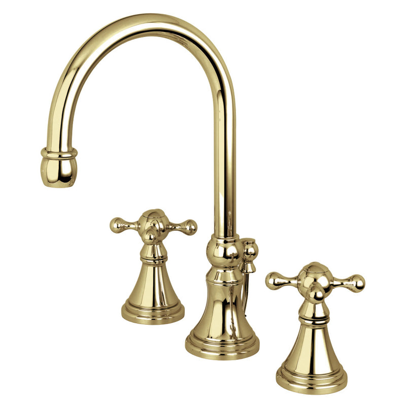 Kingston Brass KS2982KX 8 in. Widespread Bathroom Faucet, Polished Brass - BNGBath