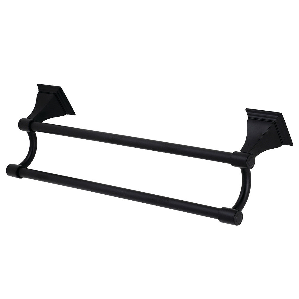 Kingston Brass BAH612318MB Monarch 18-Inch Dual Towel Bar, Matte Black - BNGBath