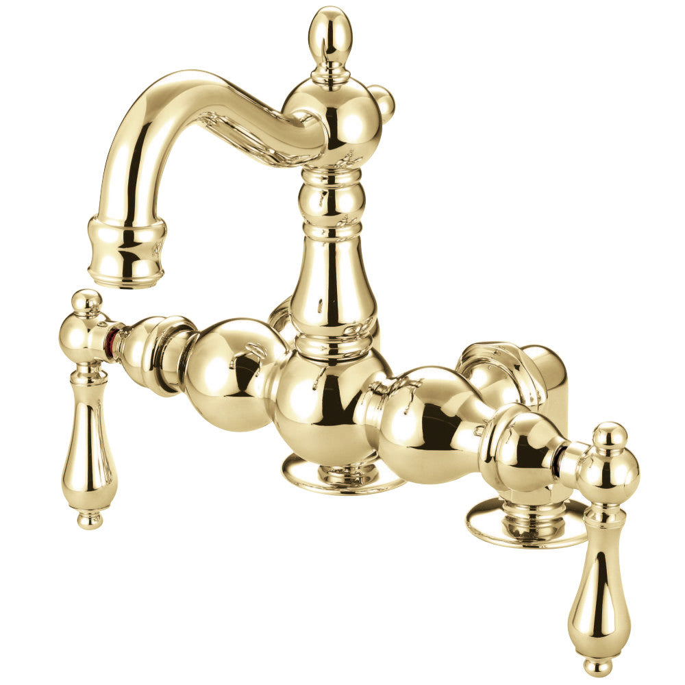 Kingston Brass CC1091T2 Vintage 3-3/8-Inch Deck Mount Tub Faucet, Polished Brass - BNGBath