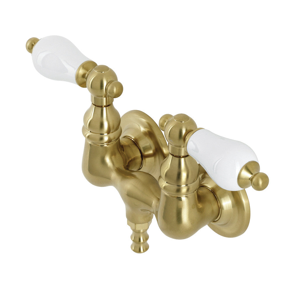 Aqua Vintage AE35T7 Vintage 3-3/8 Inch Wall Mount Tub Faucet, Brushed Brass - BNGBath