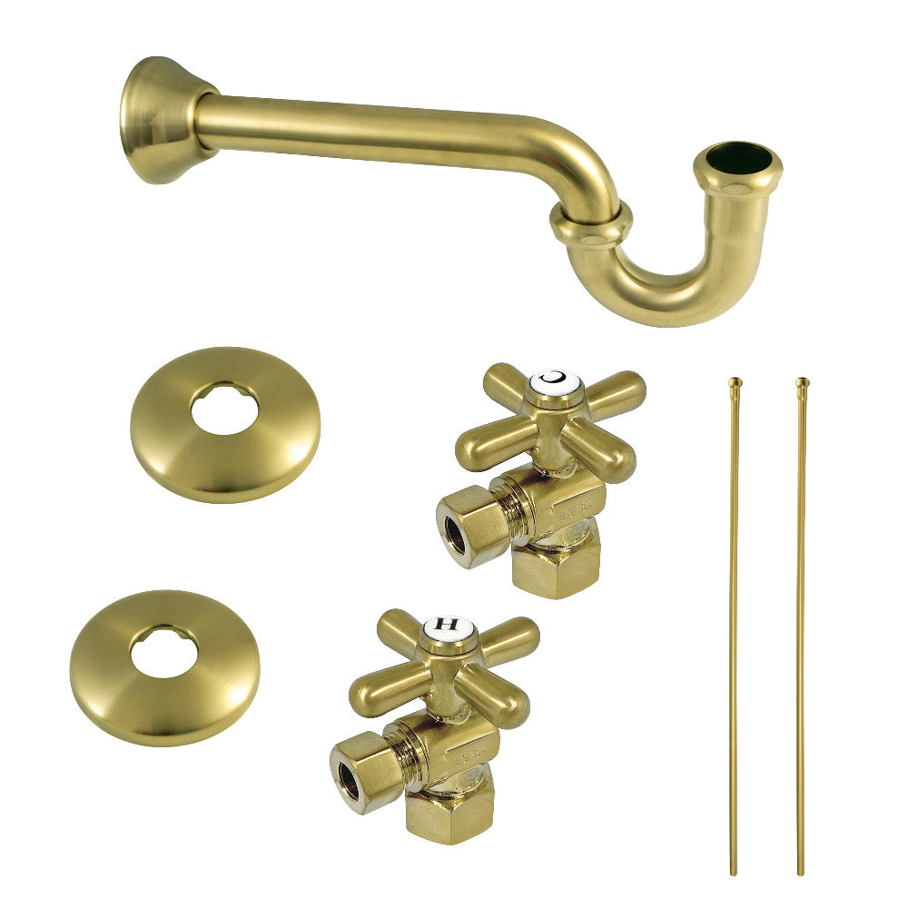 Kingston Brass KPK107P Trimscape Plumbing Supply Kit Combo, Brushed Brass - BNGBath