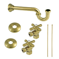 Thumbnail for Kingston Brass KPK107P Trimscape Plumbing Supply Kit Combo, Brushed Brass - BNGBath