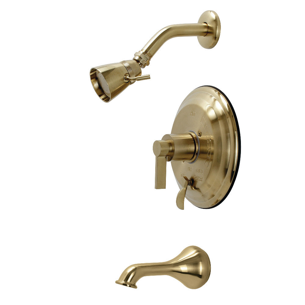 Kingston Brass KB36370NDL NuvoFusion Single-Handle Tub and Shower Faucet, Brushed Brass - BNGBath